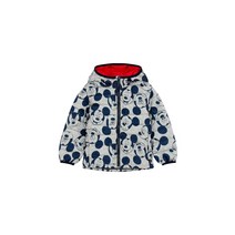 GAP Kids ★갭22년 FALL★ [토들러 남아 2-5세] 미키마우스 패턴 후드 푸퍼 자켓 - 멜란지 그레이
