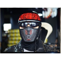 할리 데이비슨 풀 페이스 라이딩 마스크 방풍 방진, 블랙화이트