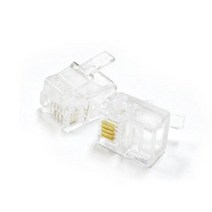 엠비에프 RJ-11 6P4C 커넥터(PLUG) (전화선 100개), 1개
