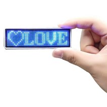 LED전광판 매장 홍보 광고 보드 완전히 새로운 블루투스 led 이름 배지 diy 프로그래밍 가능한 스크롤 메시지 미니 led 디스플레이, 푸른