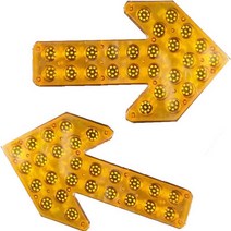 LED 작업 지시등 화물차 청소차 방향 경고등 램프, 노란색12v단일화살표350x200mm