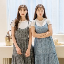 싹쓰리마켓 엄마옷 여성 인견 끈 원피스 잠옷 여름 마실룩 홈웨어 빅사이즈