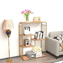 INMISS Etagere 책장 선반 디스플레이 홈 오피스 작은 공간용 책 보관 랙 정리함 4단 현대적인 거실