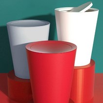 공부방쓰레기통 거실휴지통 학원 사무실 음악학원 쓰레기통 깔끔한 세련된 무지 트래쉬박스, 블루 회전 휴지통