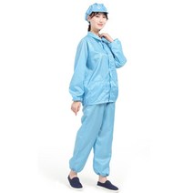 여름 가을 방진복 무진복 제전복 정전기 방지 방전복 남녀 방호복 래커복 블루 화이트 페인트 작업복, 블루 점프슈트[포켓 추가]