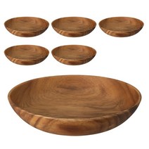 무인양품 MUJI 아카시아 깊은형 접시 20cm 6p, 6개