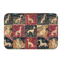 반려동물 드라이룸 강아지 고양이살바도르 달리 그레이하운드 lurcher 전면 도어 매트, 40cmx60cm, 14