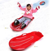 국내생산 1인용 눈썰매 골드라인 빨강 파랑 견고한 강화플라스틱 눈썰매