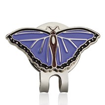 골프볼마커 클립 골프 모자 바이저 마커 볼 메이커 24 종류 1pcs, [16] Blue butterfly