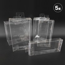 PVC 투명 사각 케이스 5호 벌크포장 선물포장 박스 미니 걸이용 지, 킹덤 본상품선택