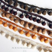 총각원단) 폼폼레이스]브라운톤솜방울-5colors (1511922) c3, 베이지