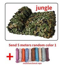 더블 레이어 보강 군사 위장 그물 사냥 훈련 네트 커버 자동차 텐트 천막 멀티 사이즈, 2x6m, Jungle camouflage+2x6m