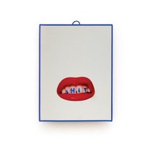 이태리 seletti 토일렛 페이퍼 아트 미러 벽걸이 콤비 화장대 거울 립스틱, C