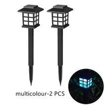 태양 해바라기 통로 조명 궁전 랜턴 벽돌 아이스 큐브 외부 정원 잔디 빛 IP65 방수, 11 multicolour-2 PCS
