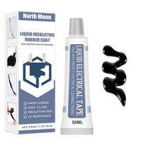 50ml 액체 절연 전기 테이프 2 색 램프 보 전자 실란트 건조 방수 씰링, 50ml 블랙