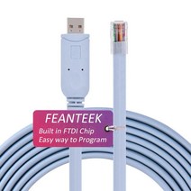 Feanteek USB 콘솔 케이블 시스코 스위치 콘솔용 to RJ45 FTDI 칩 호환 시스코 NETGEAR Ubiquity LINKSYS TP-Link 라우터/스위치/
