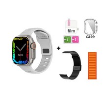 장시간 스마트워치 2023 2022 49mm ultra watch 8 smartwatch men 420mah nfc ecg 온도계 블루투스 통화 스포츠 방수 여성 smart, 정장 3