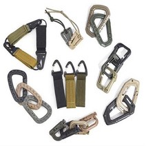 등산 캠핑 차박 필수품 카라비너 키링 8종 모음, 블랙, 멀티D링고리