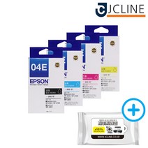 엡손 정품잉크 04E CMYK 4색 세트 XP-2101 XP-2106 WF-2851, 1개, 정품_04E_4색세트