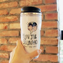 말풍선속 포토 사진 텀블러 커플 선물포장, 스텐(슬림대)-400ml(+8000원)