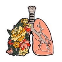 실험실 소모품 장기 꽃 에나멜 핀 바디 내부 뇌 폐 식물 나비 브로치 옷깃 여성 파워 배지 의료 보석 펑크, 한개옵션1, 03 style3