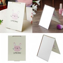 래빗 사각손거울 탁상용거울 접이식거울 미니경대