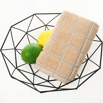 가정용 면체크 사각타올 성인 커플 털 안빠짐 부드러운 흡수 두꺼운 부드러운 세안타올, 라이트 카키, 35x70cm
