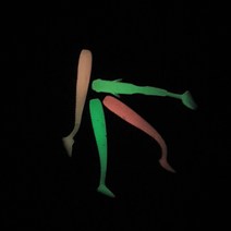나바다몰 2.5인치 야광 갈치웜 1봉 10마리 갈치 풀치 낚시, 핑크