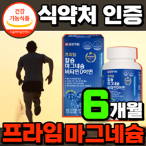 [식약처 인증 대용량] 흡수율 좋은 마그네슘 다리 근육 종아리 손 팔 발 저림 근육통 쥐 날때 먹는 눈 눈밑 한쪽 눈꺼풀 떨림 신경 에 좋은 영양제 보충제 +알 약 케이스, 2개 / 360정 / 6개월