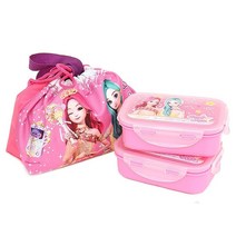 시크릿쥬쥬 플라스틱 2단 도시락 가방 식기 찬합 어린이집 소풍 도시락파우치 어린이도시락통 소풍도시락 식판파우치 아동도시락 푸드자