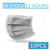 일회용 블랙 페이스 마스크 3 레이어 Meltblown 필터 안전 마스카라 quirurgicas homologadas masque mouth mask, [09] Purple-10pcs