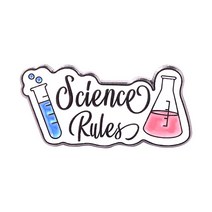실험실 소모품 과학은 진짜 에나멜 핀 화학 분자 구조 브로치 비커 테스트 튜브 현미경 동물 배지 실험실, 한개옵션1, 19 XZ4649