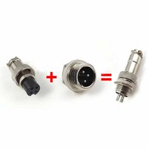 GX12 3pin 전자 자전거 플러그 소켓 전기 스쿠터 배터리 충전기 커넥터 12mm 남성 & 여성 사이클링 액세서리, 한개옵션0, 한개옵션1