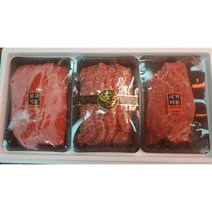 마장동 한우 투플러스 알뜰선물세트 안심 양지국거리 불고기 900g 특상등급 명절선물세트, 선물포장