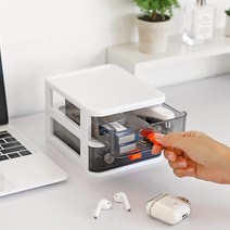 책상 데스크 사무용품 수납 정리함 투명 미니 서랍, 상품선택, 3단