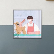 아트박스/꾸밈 iu218-즐거운하루의반려동물미용사-소형메탈프레임, 그레이/3타입