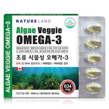 네이처랜드 조류 식물성 오메가3 634mg 60캡슐 국내 해외 직구 도매