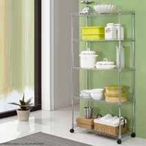 다용도실 얇은 이동식 철제선반 5단 창고 정리대 대피공간 팬트리 진열대, 메탈선반 750 5단