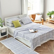 누빔이불 국내제작 시어서커원단 여름 침구 2컬러, 카페트 Q-그레이