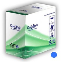 케이블메이트 CAT6 305M 블루 단선 UTP 랜케이블 랜선 시공용 납품용, cat.6 305m 블루