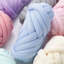 이지코튼 핑거니팅 패브릭 자이언트 얀 벨벳얀 손뜨개 핸드니팅 뜨개실, 자이언트얀 500g, 23 라이트실버