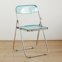 공간활용 아크릴의자 투명의자 미드센추리 인테리어 접이식의자 카페의자 다양한 컬러, 그린