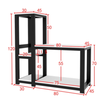 수족관 받침대 인테리어 축양장 철제 소품선반 광폭, 플라워랙30x45x120실린더랙80x45x70