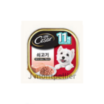 시저 반려견 주식캔, 11세 이상 쇠고기, 100g, 12개