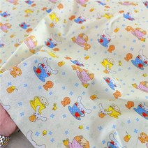 천원단 원단천 Sanrio-Cinnamoroll 강아지 145 면 직물 cm 너비 의류 Hometextile 쿠션 커버 바느질 작업 D, 12 (13)_01 0.5yard (45X140cm)