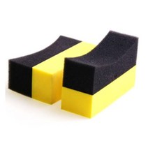 나노텍 타이어 어플리케이터 광택 스펀지 왁스 패드, 1개, 혼합색상