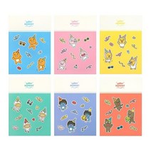 카카오프렌즈 20 해피모먼트 A6 노트 3권 1세트, 무지