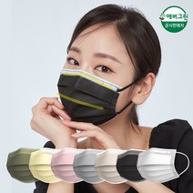 에버그린 바날 KF-AD 브릿지업 마스크 30매, 중형, 블랙