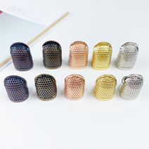 헤세드 NEW) 투구형 쇠골무 반짇고리 십자수 가죽공예 (5컬러), 골드