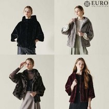 유로컬렉션 22FW 코코 밍크 후드 하프자켓